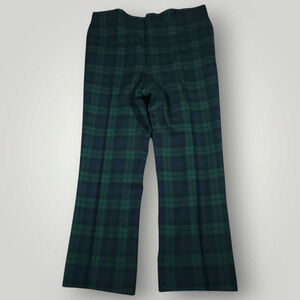 Thomson Pants 36x26 Mens Vtg 80s Slim Fit Wool Preppy Black Watch Tartan Plaid